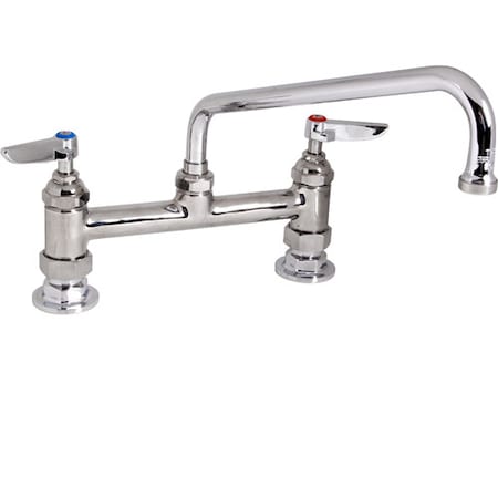 T&S Brass Faucet, 8"Deck , 10"Spt, Leadfree B-0344